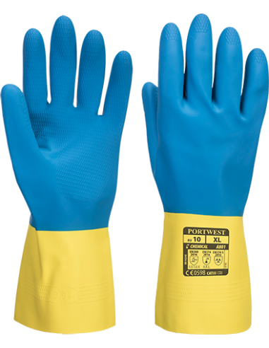 Guante de látex de doble capa