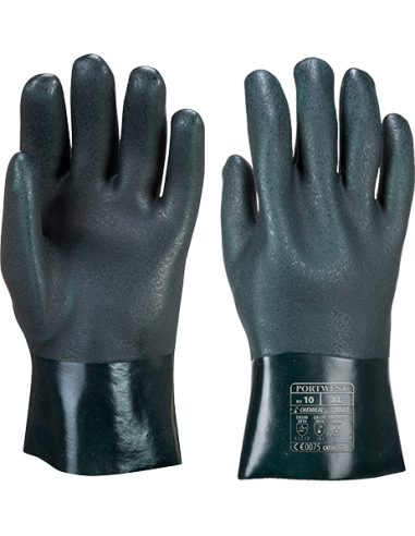 Guante de PVC de doble inmersión