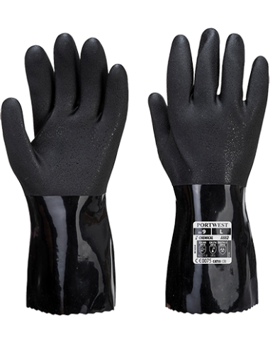 Guante químico de PVC ESD