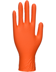 Guantes naranja desechables...