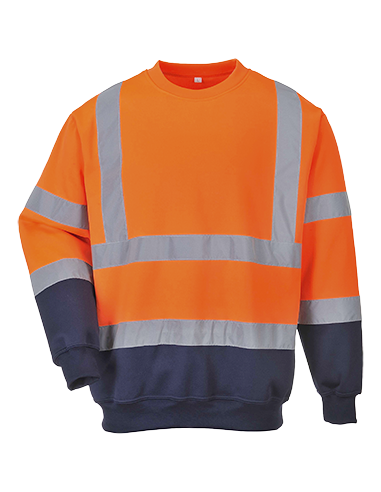 Sudadera bicolor de alta visibilidad