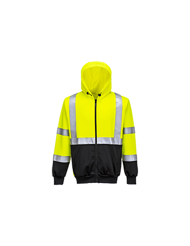Hi-Vis Tweekleuren Hoody met rits