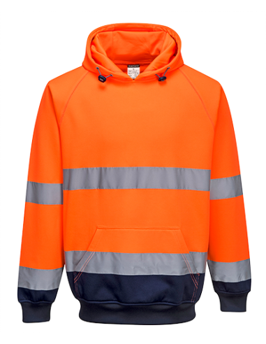 Sudadera bicolor con capucha