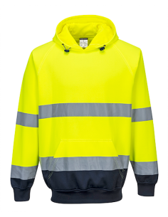 Sudadera bicolor con capucha