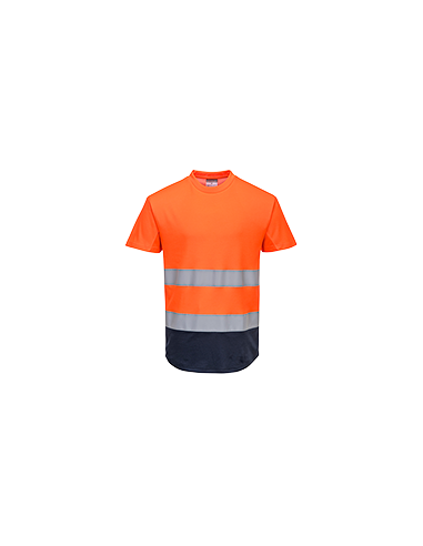 Camiseta bicolor de malla