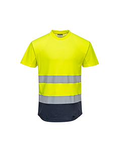 Camiseta bicolor de malla