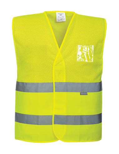 Chaleco de media-malla de alta...