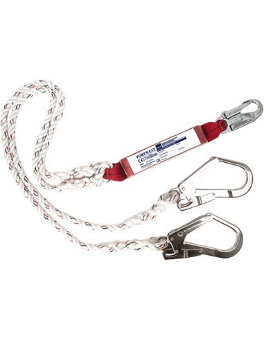 Línea de amarre doble con absorbedor