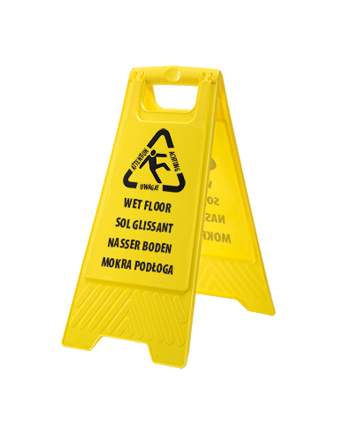 Señal Euro de aviso de suelo mojado