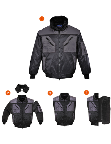 Cazadora Pilot bicolor