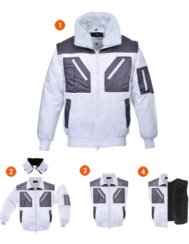 Cazadora Pilot bicolor