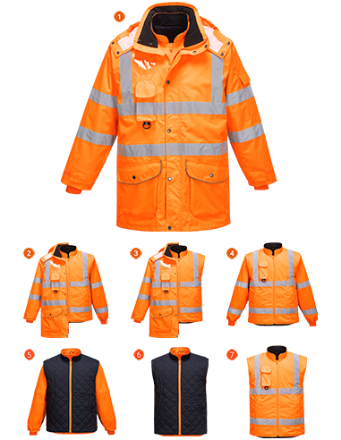 Parka 7 en 1 de alta visibilidad Traffic