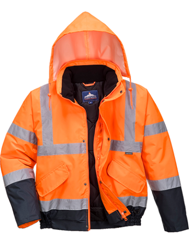 Cazadora bicolor de alta visibilidad