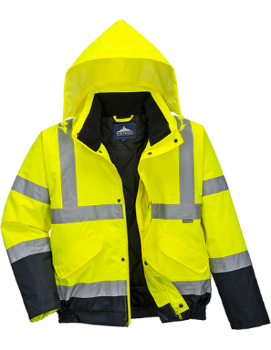 Cazadora bicolor de alta visibilidad