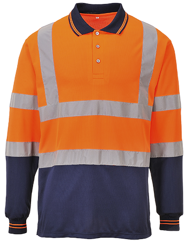 Polo bicolor de manga larga