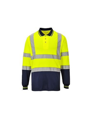 Polo bicolor de manga larga