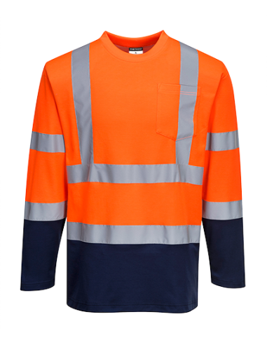 Camiseta bicolor Cotton Comfort manga...