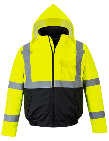 Cazadora bicolor de alta visibilidad