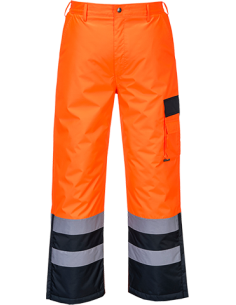 Pantalón bicolor de alta...