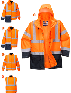 Chaqueta 5 en 1 bicolor...