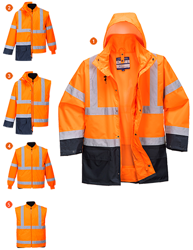 Chaqueta 5 en 1 bicolor Essential