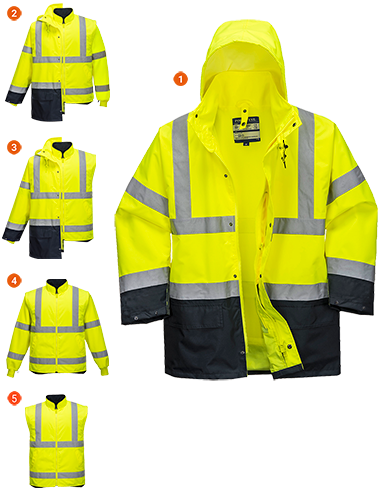 Chaqueta 5 en 1 bicolor Essential