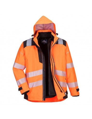 Chaqueta PW3 de alta visibilidad 3 en 1